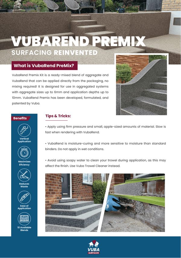 VubaRend Premix Colour Chart