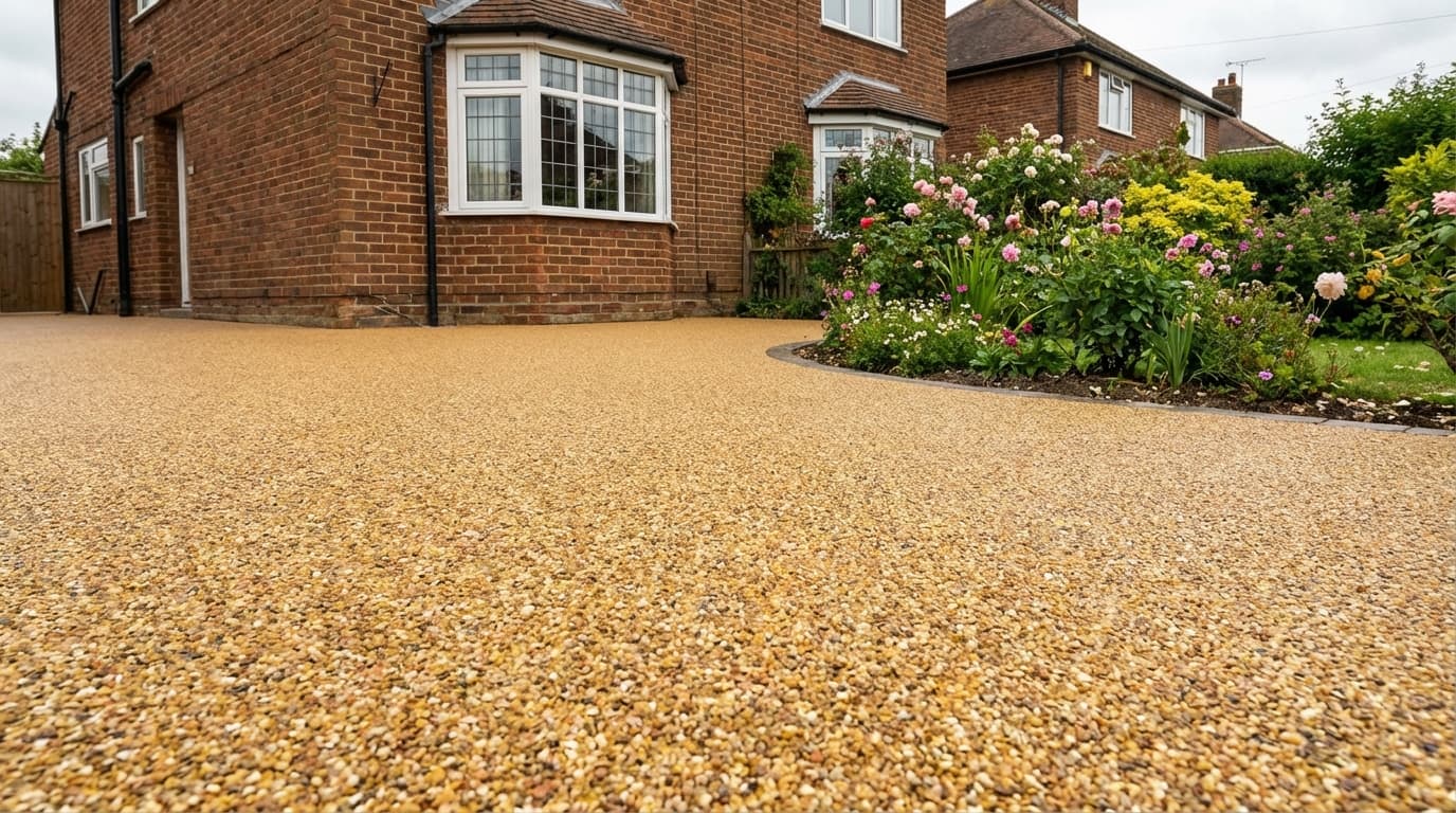 Professional resin bound driveway installation by Active Driveways
